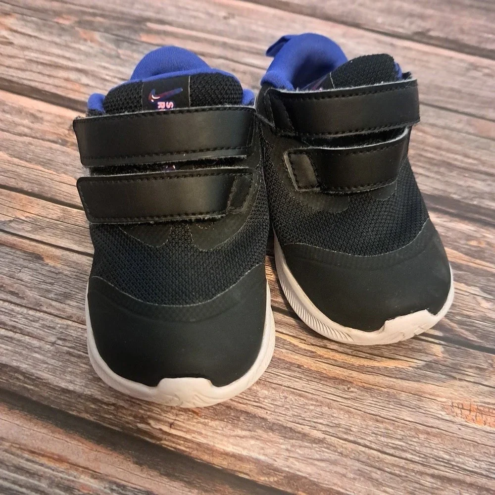 Nike Star Runner‎ 3 SE Toddler Black Blue Sneakers DJ4696-013 Size 5C